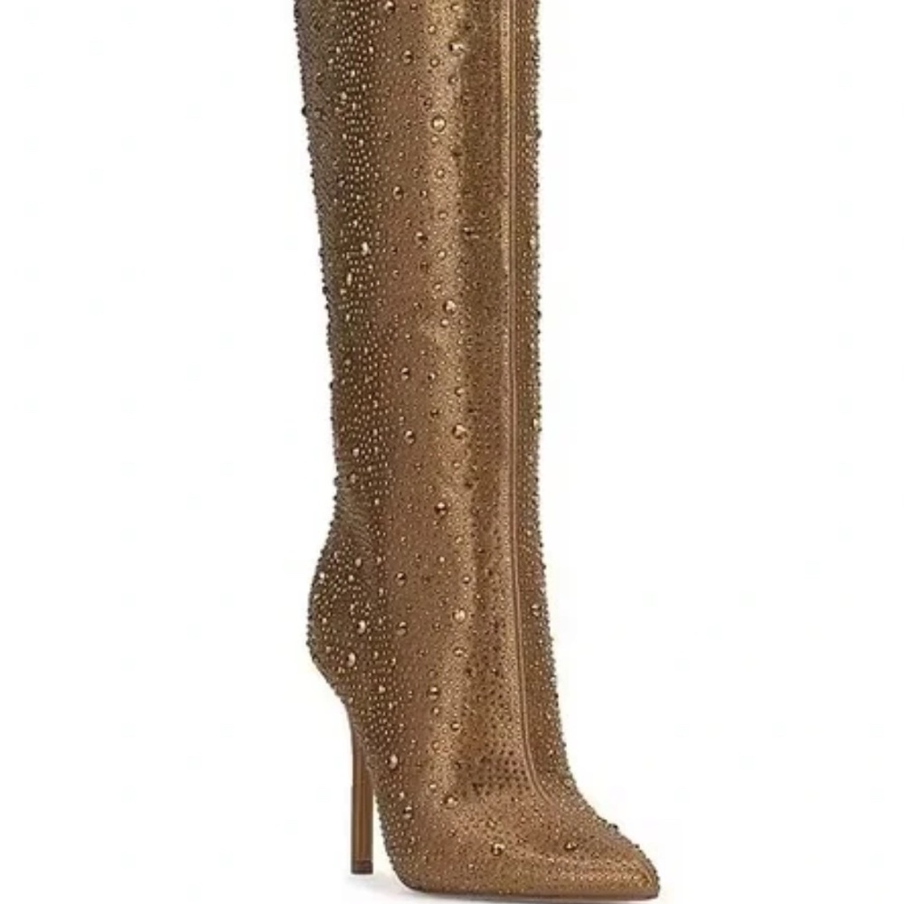 NEW REDUCED Jessica Simpson Laurel Knee High Heel Boot Rhinestone Embellish. 7.5